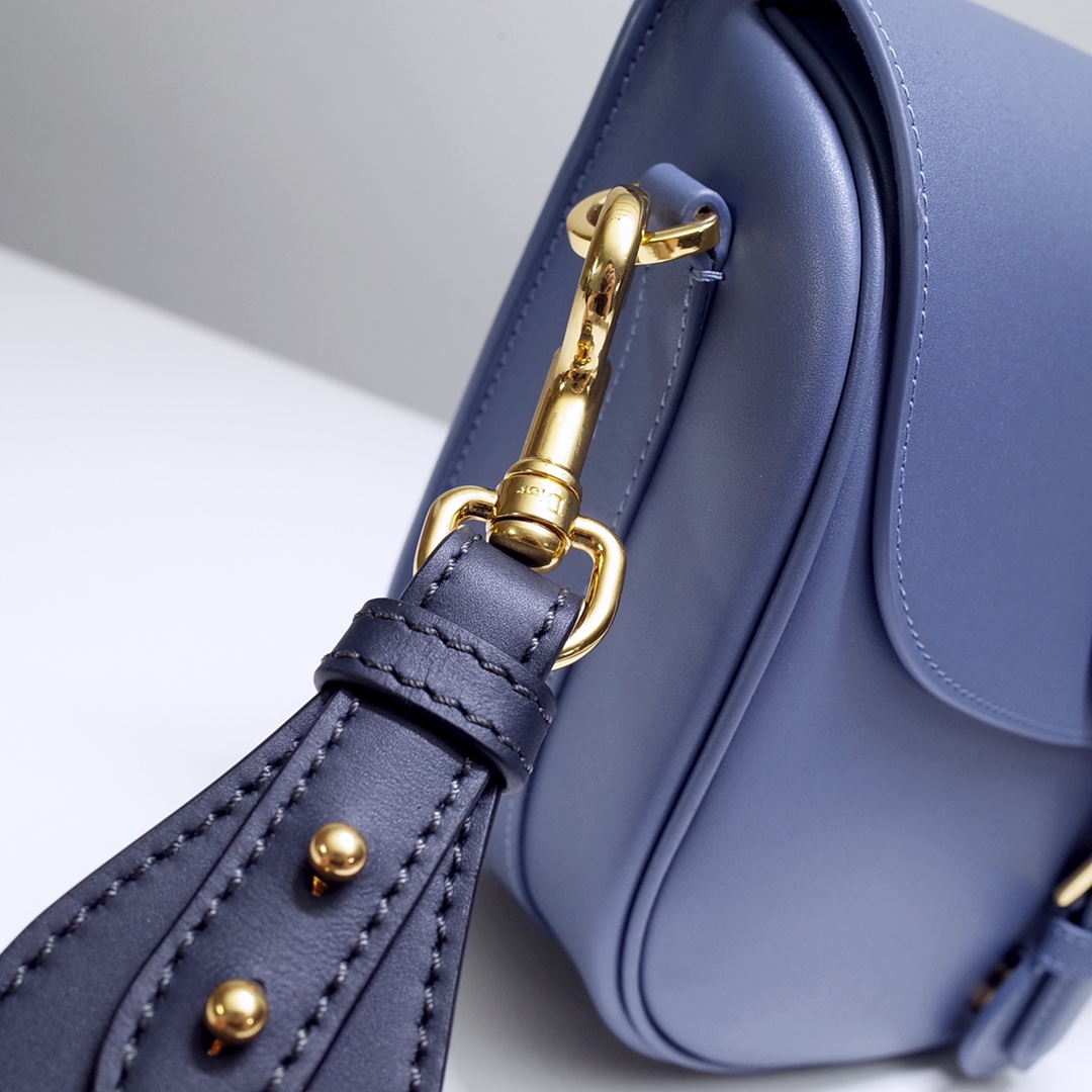 Large Dior Bobby Bag Blue Box Calfskin